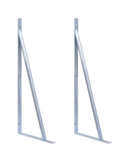 Supports pour poteau de clôture 2 pcs Acier galvanisé | Mobilier & Déco