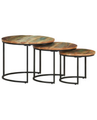 Tables gigognes 3 pcs Bois de récupération massif | Mobilier & Déco