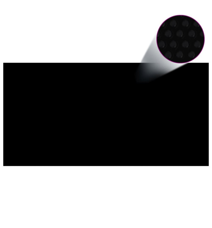 Film solaire de piscine PE rectangulaire flottant 10x5 m Noir | Mobilier & Déco