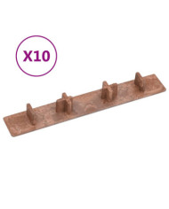 Embouts de terrasse 10 pcs Marron Plastique | Mobilier & Déco