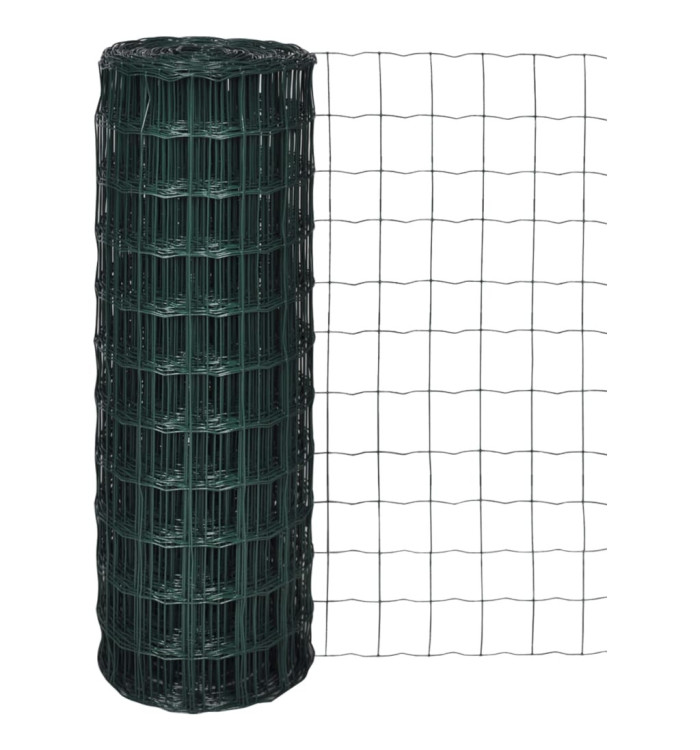 Clôture euro Acier 10 x 1,2 m Vert | Mobilier & Déco