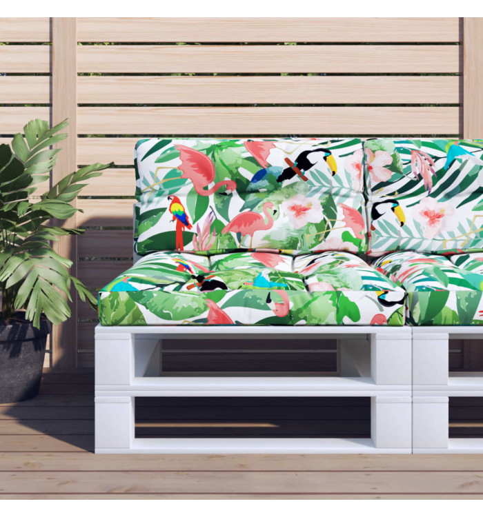 Coussins de palette lot de 2 multicolore tissu | Mobilier & Déco