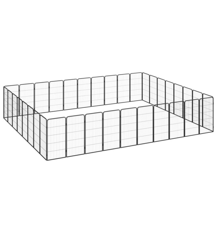 Parc pour chien 36panneaux Noir 50x100cm Acier enduit de poudre | Mobilier & Déco