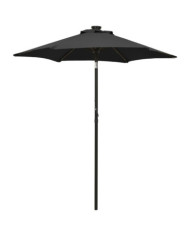 Parasol de jardin avec lumières LED noir 200x211 cm aluminium | Mobilier & Déco