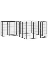 Parc pour chien 18panneaux Noir 50x100cm Acier enduit de poudre | Mobilier & Déco