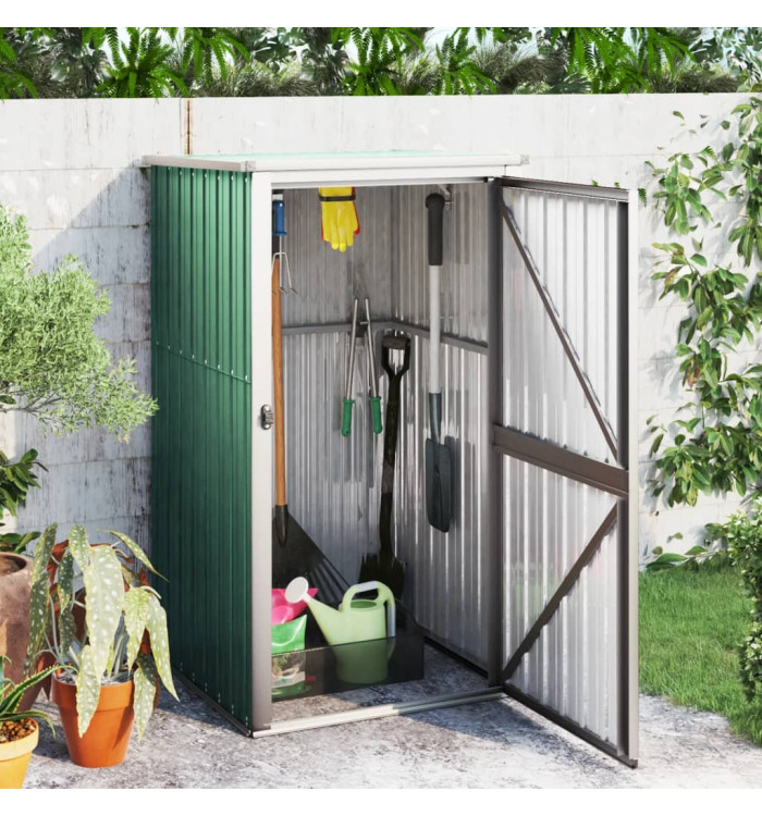 Abri à outils de jardin vert 88x89x161 cm acier galvanisé | Mobilier & Déco