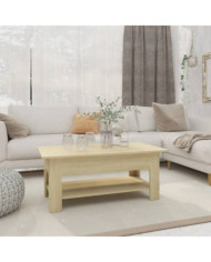 Table basse chêne sonoma 102x55x42 cm bois d'ingénierie | Mobilier & Déco