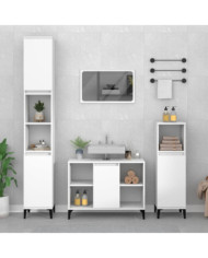 Meuble d'évier blanc 80x33x60 cm bois d'ingénierie | Mobilier & Déco