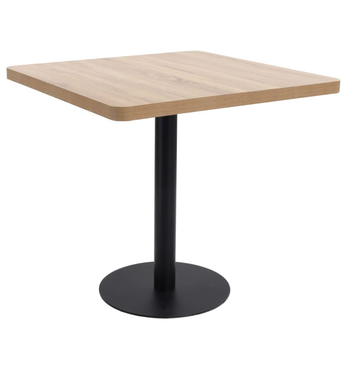 Table de bistro marron clair 80x80 cm MDF | Mobilier & Déco