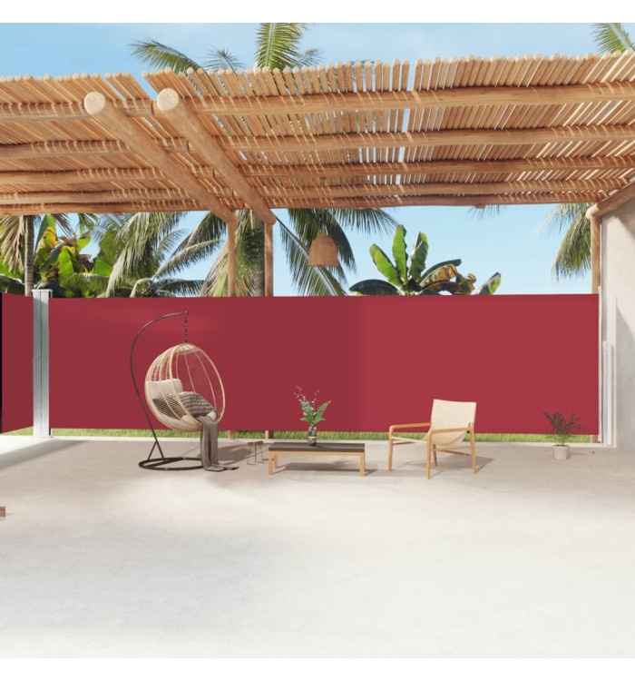 Auvent latéral rétractable Rouge 200x1200 cm | Mobilier & Déco