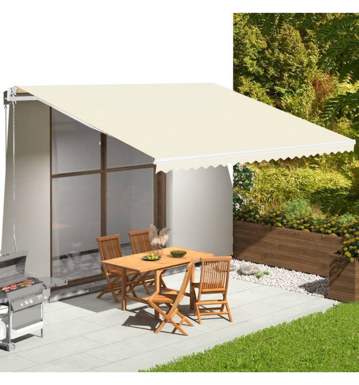 Tissu de remplacement pour auvent Crème 5x3,5 m | Mobilier & Déco