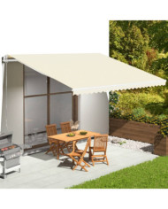 Tissu de remplacement pour auvent Crème 5x3,5 m | Mobilier & Déco