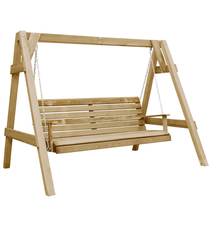 Balancelle de jardin bois de pin imprégné 205x150x157 cm | Mobilier & Déco