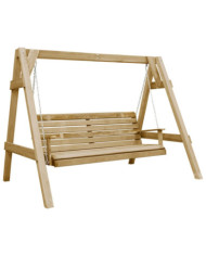 Balancelle de jardin bois de pin imprégné 205x150x157 cm | Mobilier & Déco