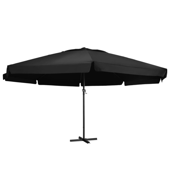 Parasol de jardin avec mât en aluminium 500 cm noir | Mobilier & Déco