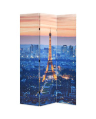 Cloison de séparation pliable 120x170 cm Paris la nuit | Mobilier & Déco
