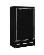 Garde-robe Noir 87 x 49 x 159 cm Tissu | Mobilier & Déco