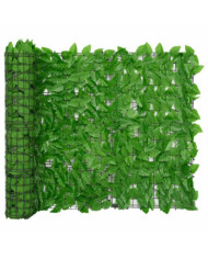 Écran de balcon avec feuilles vert 400x100 cm | Mobilier & Déco