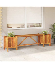 Banc de jardin avec 2 jardinières 150x30x40 cm Bois d'acacia | Mobilier & Déco
