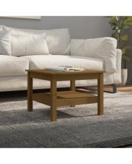 Table basse Marron miel 55x55x40 cm Bois massif de pin | Mobilier & Déco