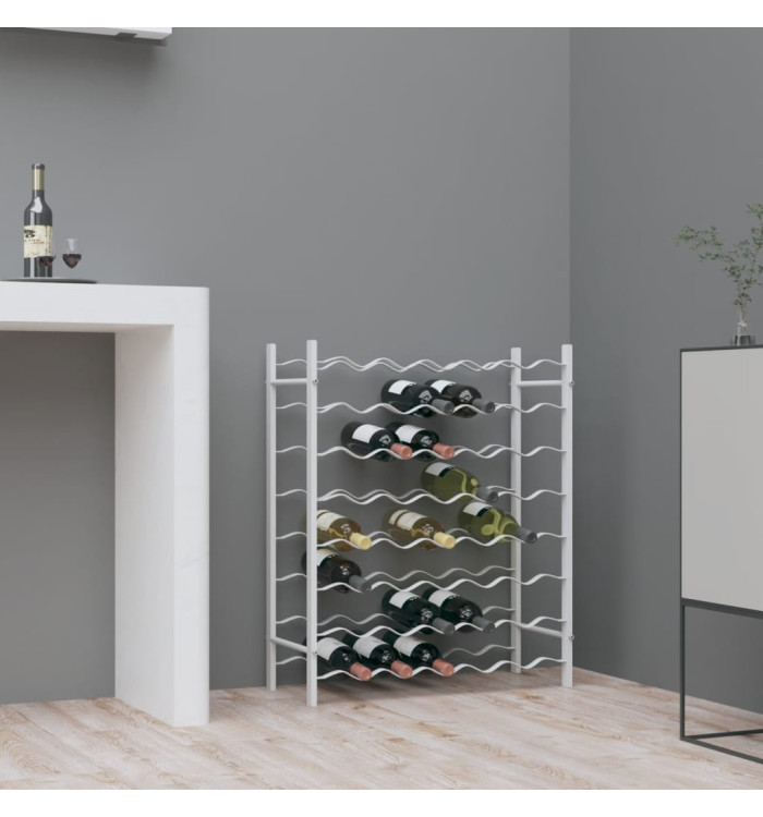 Casier à bouteilles pour 48 bouteilles Blanc Métal | Mobilier & Déco