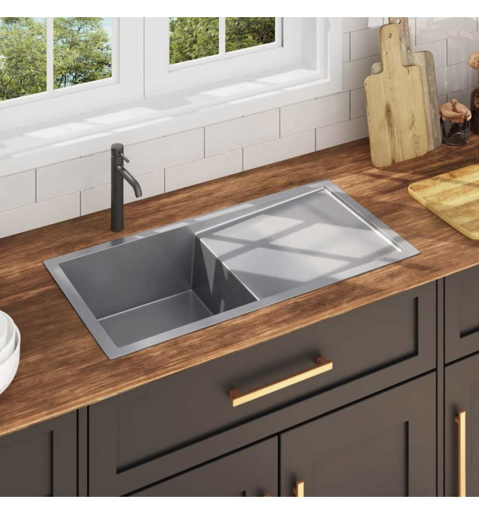 Évier de cuisine fait à la main Acier inoxydable | Mobilier & Déco