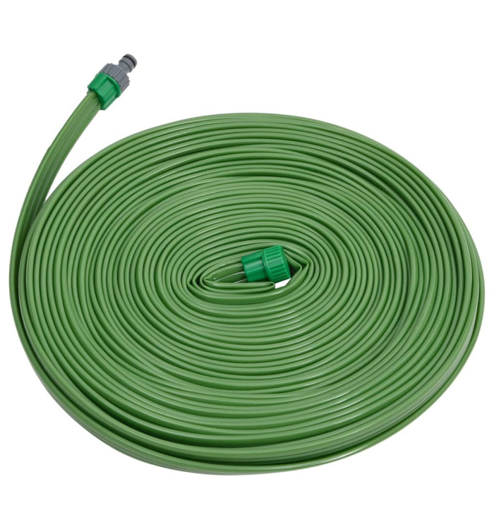 Tuyau d'arrosage à 3 tubes vert 15 m PVC | Mobilier & Déco