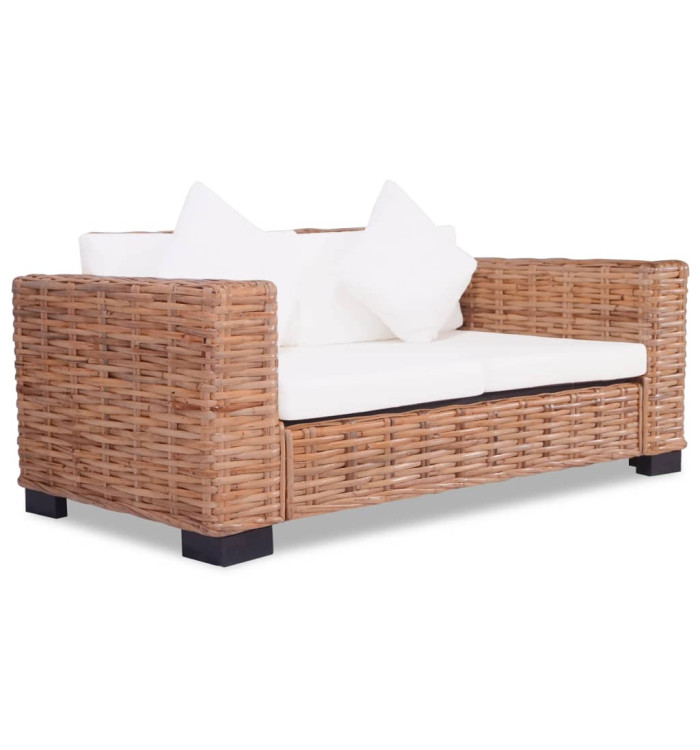Canapé à 2 places Rotin naturel | Mobilier & Déco