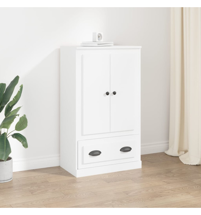 Buffet haut blanc 60x35,5x103,5 cm bois d'ingénierie | Mobilier & Déco
