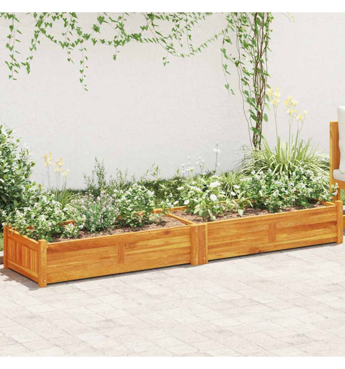 Lit surélevé de jardin Bois d'acacia 200x50x25 cm | Mobilier & Déco