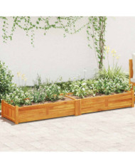 Lit surélevé de jardin Bois d'acacia 200x50x25 cm | Mobilier & Déco
