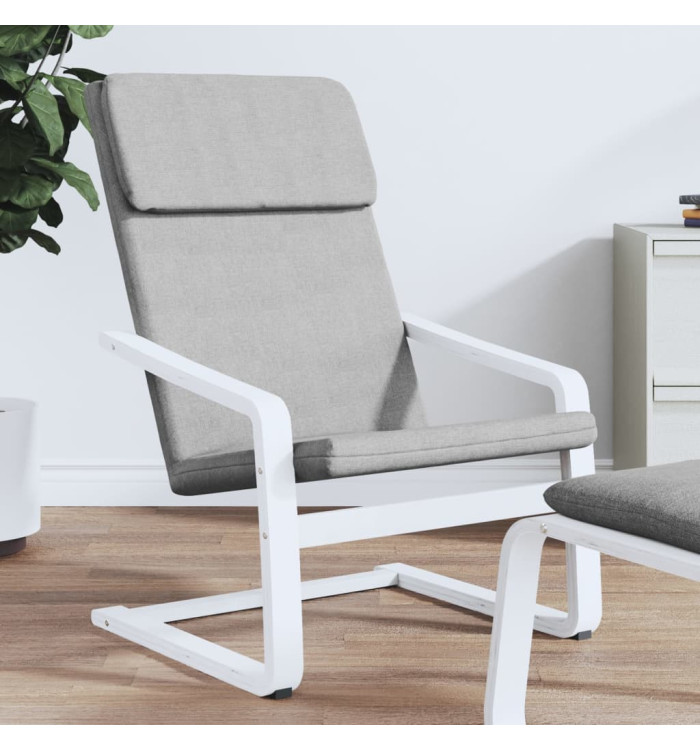 Chaise de relaxation Gris clair Tissu | Mobilier & Déco