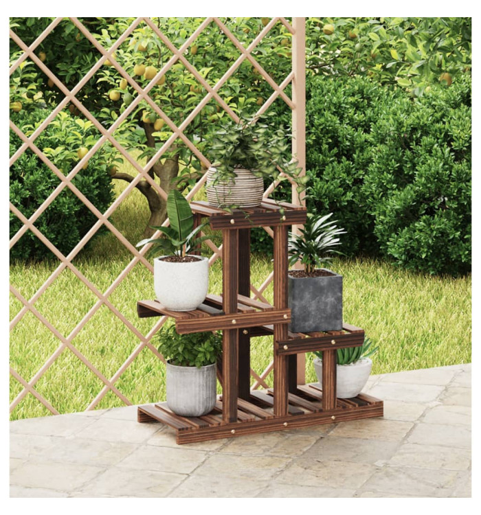 Support à fleurs 58x25x51 cm bois massif de sapin | Mobilier & Déco