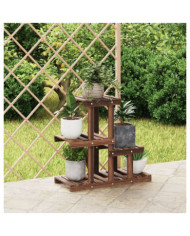 Support à fleurs 58x25x51 cm bois massif de sapin | Mobilier & Déco
