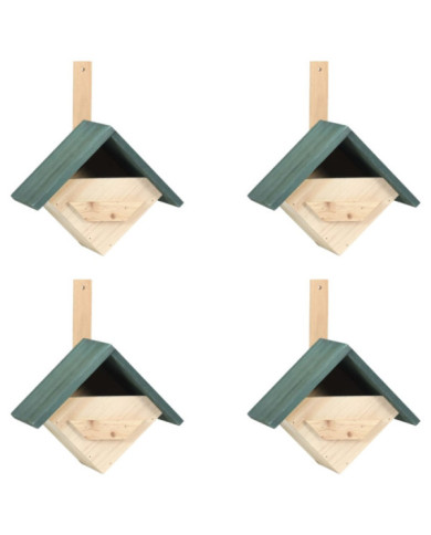Nichoirs 4 pcs 24x16x30 cm Bois de sapin | Mobilier & Déco