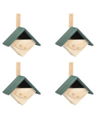 Nichoirs 4 pcs 24x16x30 cm Bois de sapin | Mobilier & Déco