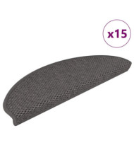 Tapis d'escalier autocollants aspect sisal 15 pcs 65x21x4 cm | Mobilier & Déco