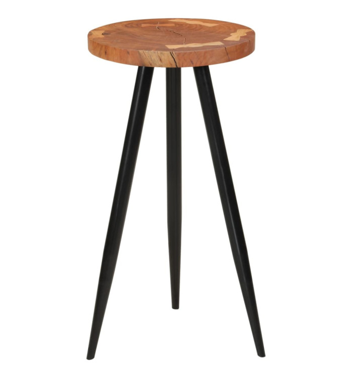 Table de bar en rondins Ø53x105 cm bois d'acacia solide | Mobilier & Déco