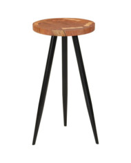 Table de bar en rondins Ø53x105 cm bois d'acacia solide | Mobilier & Déco