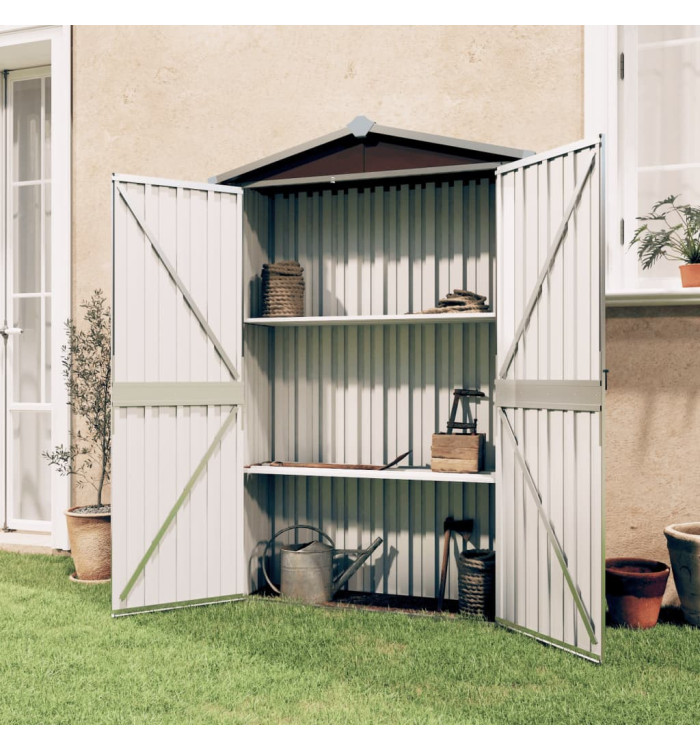 Abri de jardin Marron 116x45x175 cm Acier galvanisé | Mobilier & Déco