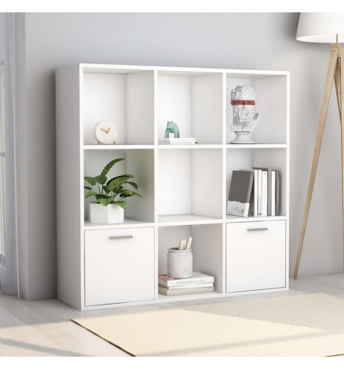 Bibliothèque Blanc 98x30x98 cm Bois d’ingénierie | Mobilier & Déco