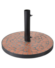 ProGarden Socle de parasol Design Terra Mosaic Noir et orange | Mobilier & Déco