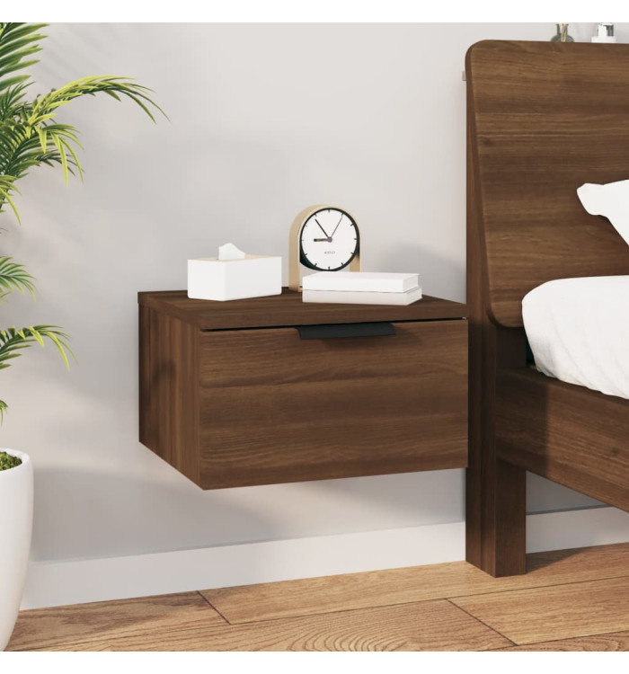 Table de chevet murale Chêne marron 34x30x20 cm | Mobilier & Déco