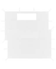 Parois latérales de belvédère fenêtres 2pcs 4x2,1m Blanc 70g/m² | Mobilier & Déco