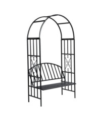 Voûte à roses de jardin avec banc | Mobilier & Déco