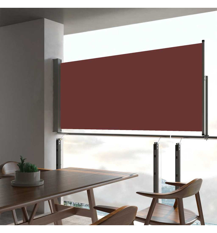 Auvent latéral rétractable de patio 60x300 cm Marron | Mobilier & Déco