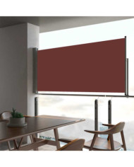 Auvent latéral rétractable de patio 60x300 cm Marron | Mobilier & Déco