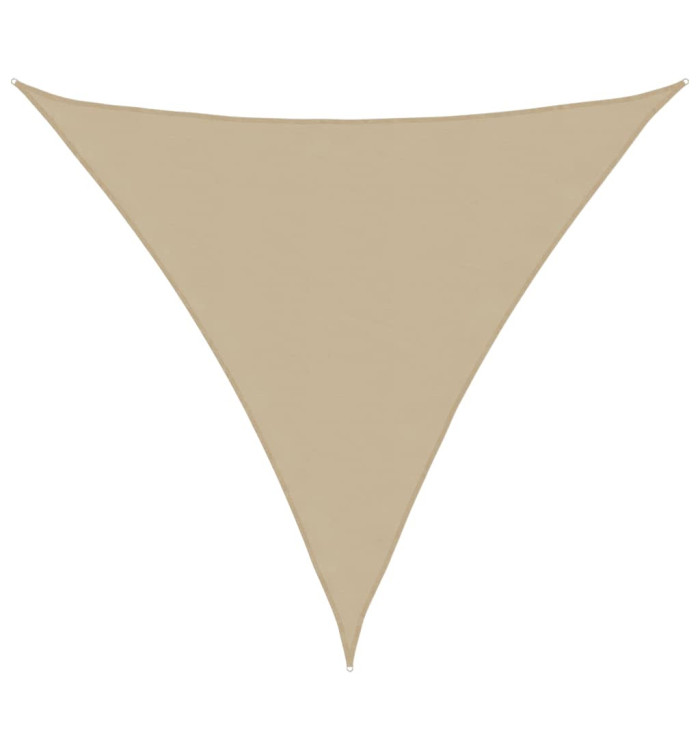 Voile de parasol tissu oxford triangulaire 3x3x3 m beige | Mobilier & Déco