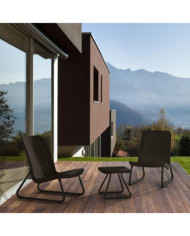 Keter Salon de jardin 3 pcs Rio Cappuccino 218157 | Mobilier & Déco