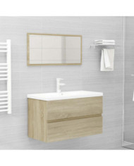 Ensemble de meubles de salle de bain 2 pcs chêne sonoma | Mobilier & Déco